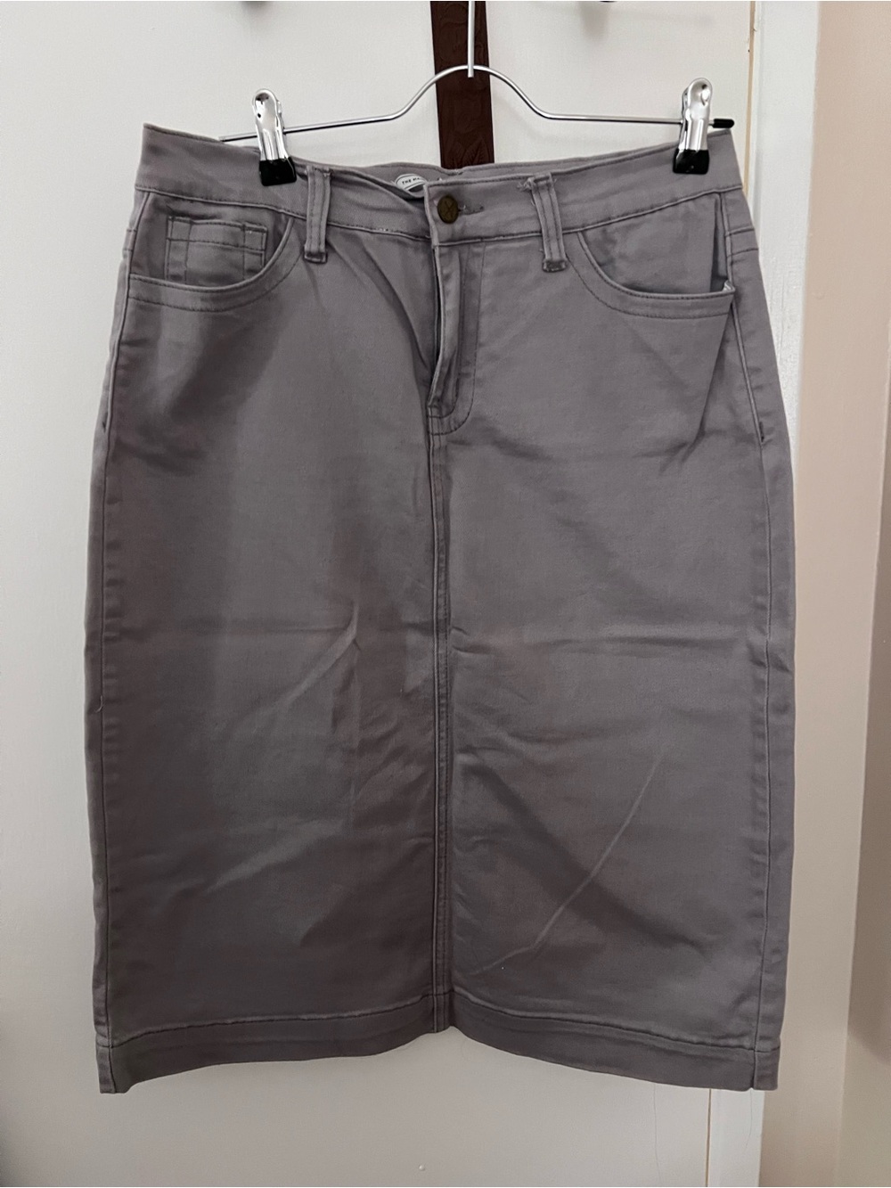 Classic denim Skirt in Gray